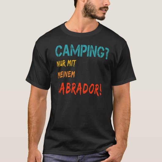 T-shirt Camping avec tente de chien camper van seulement a (Devant)
