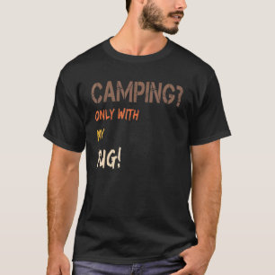 T-shirt Camping avec tente de chien caravane rétro seuleme