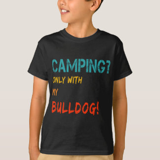 T-shirt Camping Avec Tente De Chien Motorhome Seulement Av