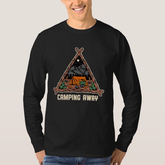 T-shirt Camping Away Summer Camper Tropical Camp Trip Hiki (Devant)