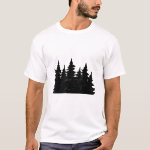 T-shirt Camping Bear I Nature Foresthiing Caravan Camper