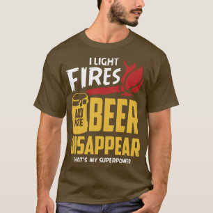T-shirt Camping bière de feu de camp 5