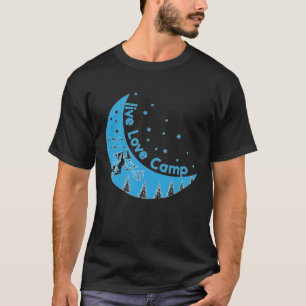 T-shirt Camping Blue Moon Live Love Camp pour Campers