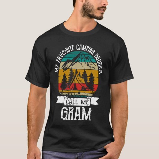 T-shirt Camping Buddies Call Me Camping Gram Camper (Devant)