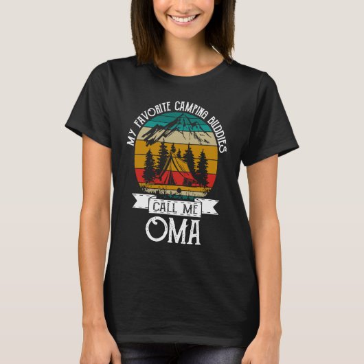 T-shirt Camping Buddies Call Me Camping Oma Camper (Devant)