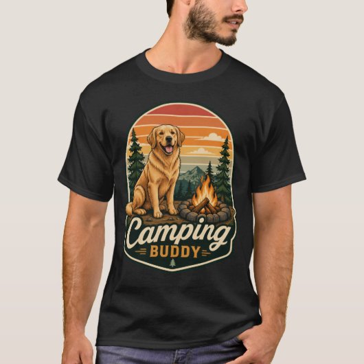 T-Shirt Camping Buddy Chien (Devant)