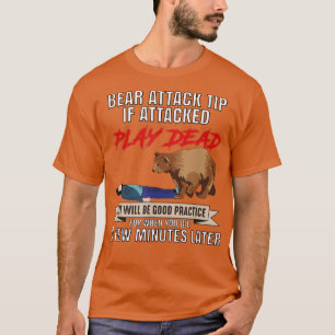 T-shirt Camping Camper Bear Attaque Tip Si Attaqué Jouer D