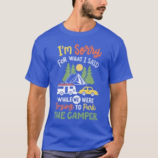 T-shirt Camping Camper Caravan family (Devant)