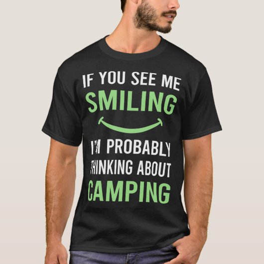 T-shirt Camping Camper souriant Camper (Devant)