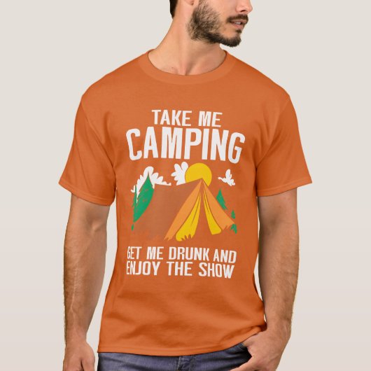 T-shirt Camping Campfire Camper friends (Devant)