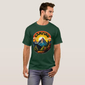 T-shirt Camping Camping Design Camp Camping Design Vin ret (Devant entier)