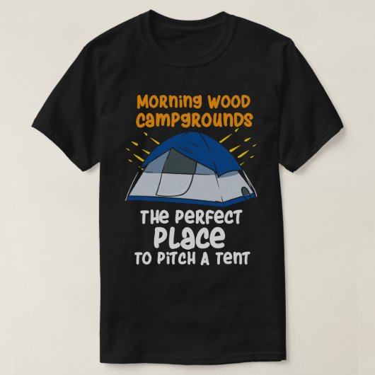 T-shirt Camping Camping Matin Wood Camping (Design devant)