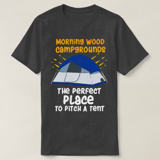 T-shirt Camping Camping Matin Wood Camping (Design devant)