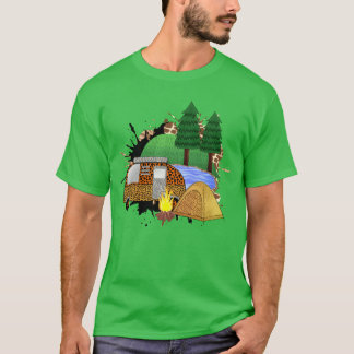 T-shirt Camping car adventure mountain landscape journey r
