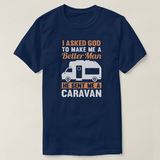 T-shirt Camping Caravan Mens (Design devant)
