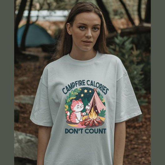 T-shirt Camping chaton mignon
