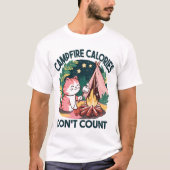 T-shirt Camping chaton mignon (Devant)