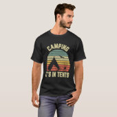 T-shirt Camping Chemise Cool Retro Funny Camping Il Est Da (Devant entier)