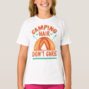 T-shirt Camping Cheveux Ne vous souciez pas Vacances amusa
