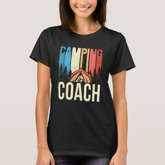T-shirt Camping Coach Camper Campsite Camp Campfire (Devant)