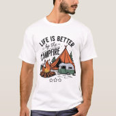 T-shirt Camping cool Feu de camp Moderne (Devant)