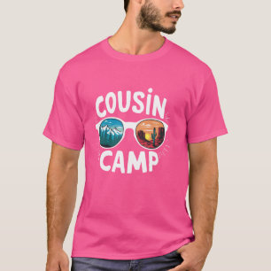 T-shirt Camping Cousin Crew Été Retro Camp Sunset Mont Mon