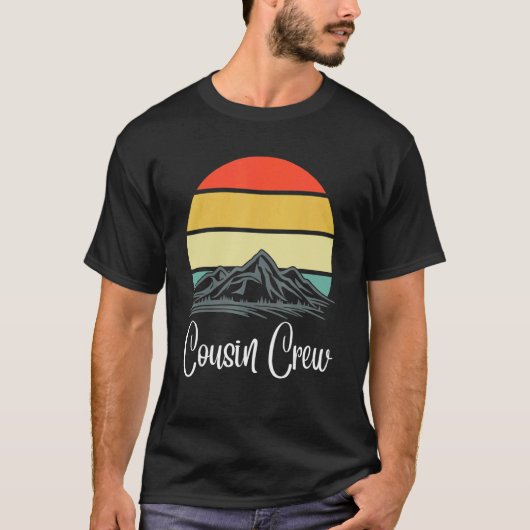 T-shirt Camping Cousin Crew Outdoor Sunset Summer Camp App (Devant)
