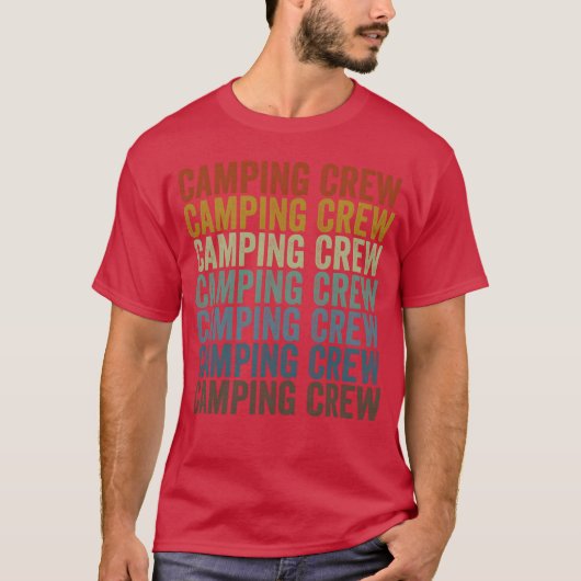 T-shirt Camping Crew Camping Crew Camping Matching retro (Devant)