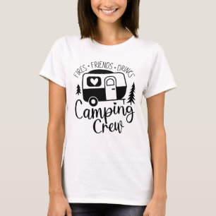 T-shirt Camping Crew Fries Amis Boissons