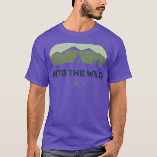 T-shirt Camping dans la nature sauvage (Devant)