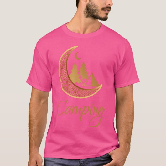 T-shirt Camping dans les amis de Gold Moon (Devant)