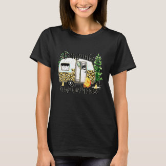 T-shirt Camping Dans Mon Endroit Heureux Campeur Heureux