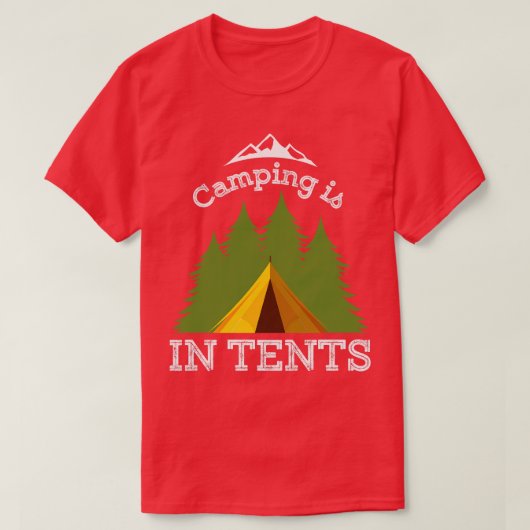 T-shirt Camping Dans Tentes 2 (Design devant)