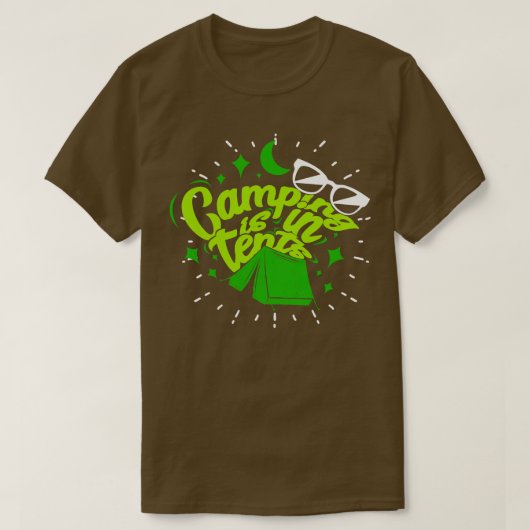 T-shirt Camping Dans Tentes 4 (Design devant)