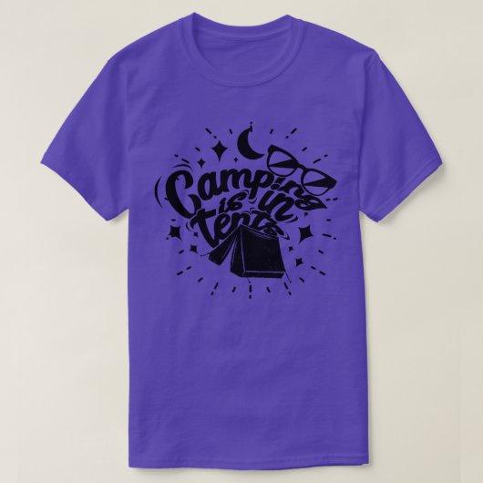 T-shirt Camping Dans Tentes 5 (Design devant)