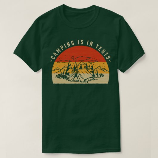 T-shirt Camping Dans Tentes 8 (Design devant)