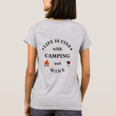 T-shirt Camping de fond et les paroles de vin (Dos)