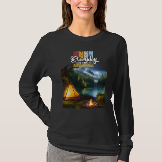 T-shirt Camping de l'Aventure en Forêt (Devant)