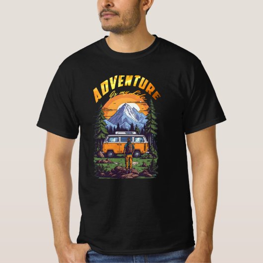 T-shirt Camping de l'Aventure en Forêt (Devant)