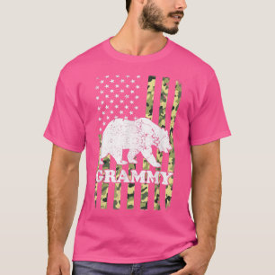 T-shirt Camping de l'Ours Grammy Randonnée Camouflage USA