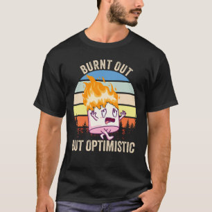 T-shirt Camping De Marshmallow Brûlé Mais Optimiste