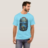 T-shirt Camping de montagne Remontage (Devant entier)