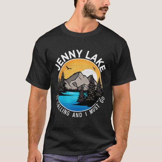 T-shirt Camping de pêche - Lakeview Jenny Lake (Devant)