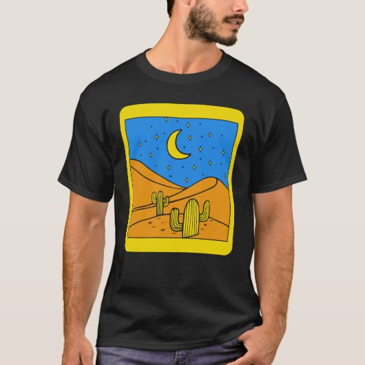 T-shirt Camping Desert Landscape Cactus Desert Life Succul (Devant)