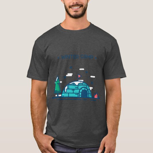 T-shirt Camping d'hiver ami de l'Iglo (Devant)