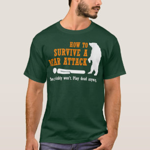T-shirt Camping drôle - Comment survivre à une attaque d'o