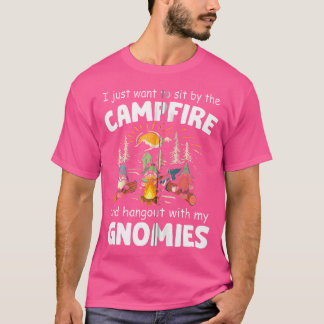 T-shirt Camping drôle de gnome se rassemble avec mes gnome