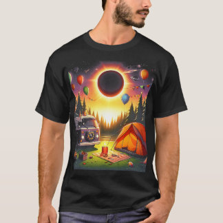 T-shirt Camping Éclipse Solaire Mon premier Éclipse Solair