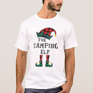 T-shirt Camping Elf Family Matching Group Christmas Ho