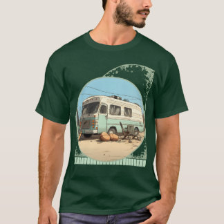 T-shirt Camping en camping-car vintage et style de vie pic